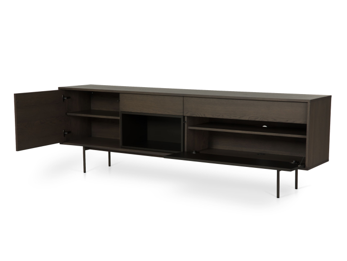 Bufet 2 usi 2 sertare Treviso 240cm, lemn de stejar, picioare metalice, feronerie cu amortizare, multiple finisaje disponibile, stil contemporan [29]