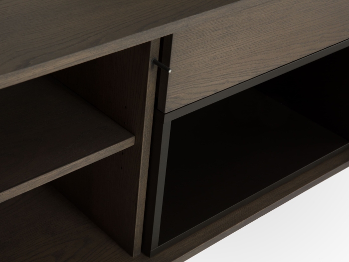 Bufet 2 usi 2 sertare Treviso 240cm, lemn de stejar, picioare metalice, feronerie cu amortizare, multiple finisaje disponibile, stil contemporan [40]