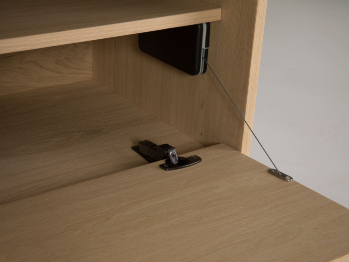 Bufet 2 usi 2 sertare Treviso 240cm, lemn de stejar, picioare metalice, feronerie cu amortizare, multiple finisaje disponibile, stil contemporan [20]