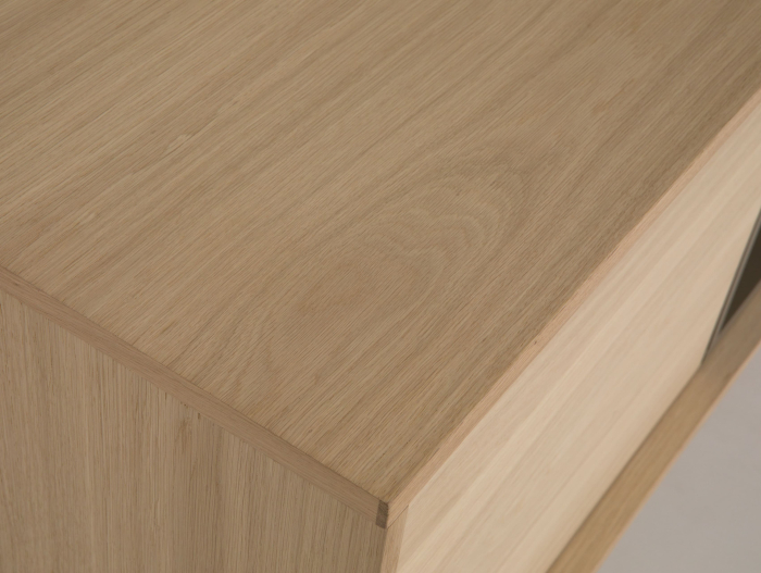 Bufet 2 usi 2 sertare Treviso 240cm, lemn de stejar, picioare metalice, feronerie cu amortizare, multiple finisaje disponibile, stil contemporan [17]