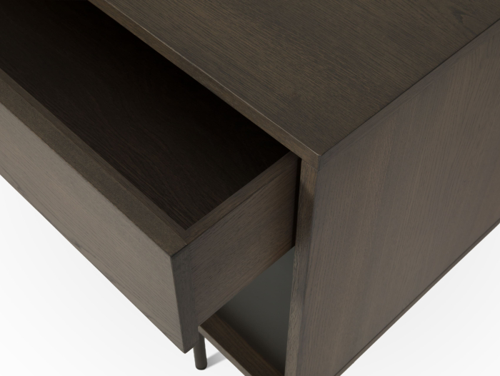 Bufet 2 usi 2 sertare Treviso 240cm, lemn de stejar, picioare metalice, feronerie cu amortizare, multiple finisaje disponibile, stil contemporan [34]