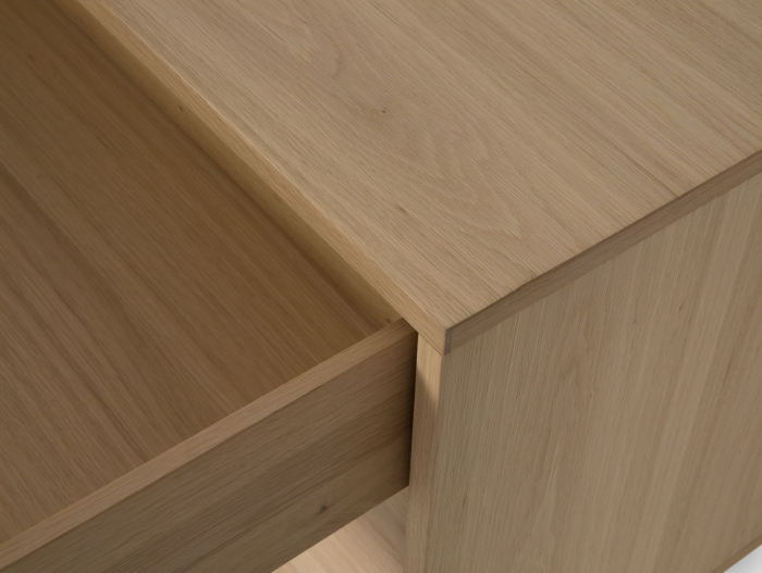 Bufet 2 usi 2 sertare Treviso 240cm, lemn de stejar, picioare metalice, feronerie cu amortizare, multiple finisaje disponibile, stil contemporan [14]