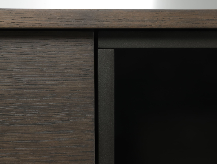 Bufet 3 usi 1 sertar Treviso 213cm, lemn de stejar, picioare metalice, feronerie cu amortizare, multiple finisaje disponibile, stil contemporan [16]