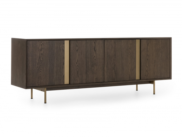 Bufet 4 usi Rimini 227cm, lemn de stejar, picioare metalice, feronerie cu amortizare, multiple finisaje disponibile, stil contemporan [8]