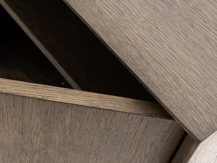 Bufet 4 usi Rimini 227cm, lemn de stejar, picioare metalice, feronerie cu amortizare, multiple finisaje disponibile, stil contemporan [15]