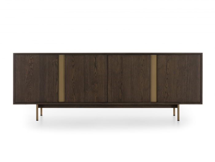 Bufet 4 usi Rimini 227cm, lemn de stejar, picioare metalice, feronerie cu amortizare, multiple finisaje disponibile, stil contemporan [6]