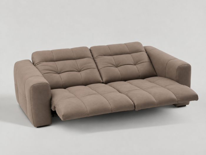 Canapea cu recliner Beach, modular, personalizabil, cadru lemn masiv, stil Japandi, tapiterie stofa sau piele [2]