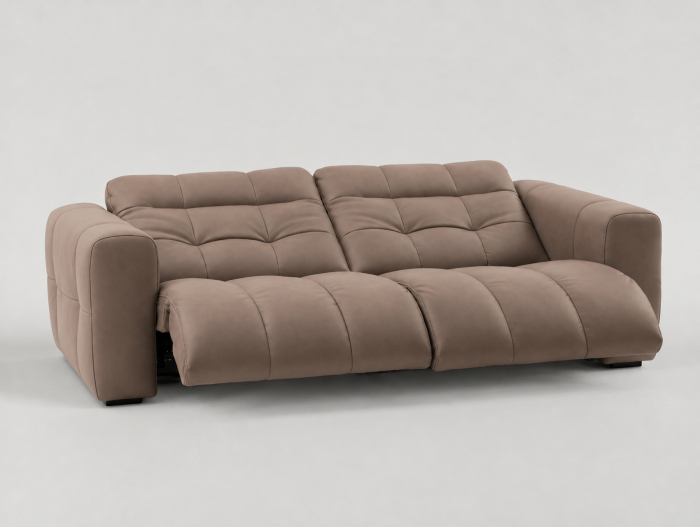 Canapea cu recliner Beach, modular, personalizabil, cadru lemn masiv, stil Japandi, tapiterie stofa sau piele [4]