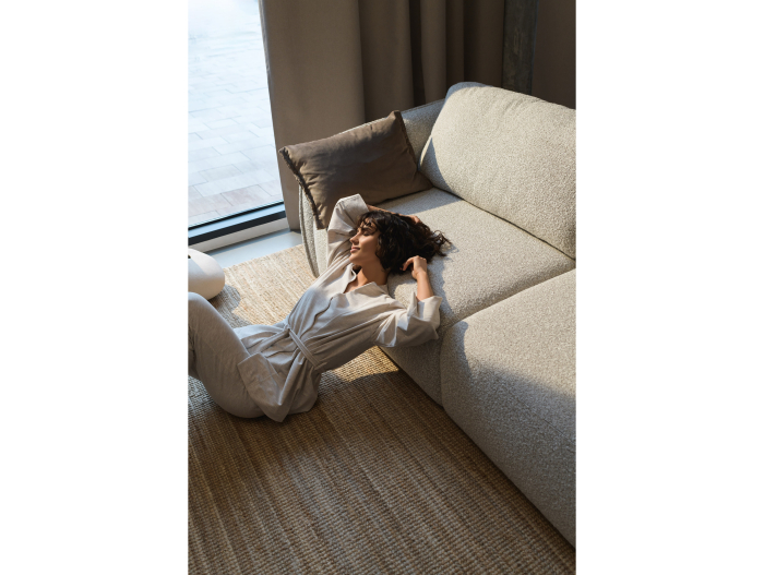 Canapea Extensibila Moon Personalizabila 248cm Stil Contemporan Cadru Lemn Masiv Tapiterie Stofa [35]