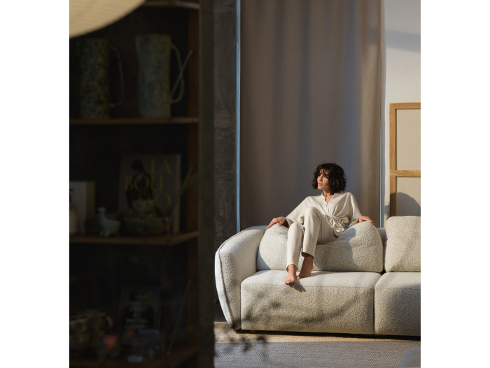 Canapea Extensibila Moon Personalizabila 248cm Stil Contemporan Cadru Lemn Masiv Tapiterie Stofa [12]