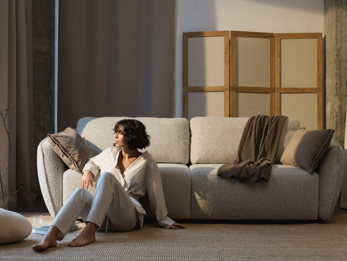 Canapea Extensibila Moon Personalizabila 248cm Stil Contemporan Cadru Lemn Masiv Tapiterie Stofa [18]