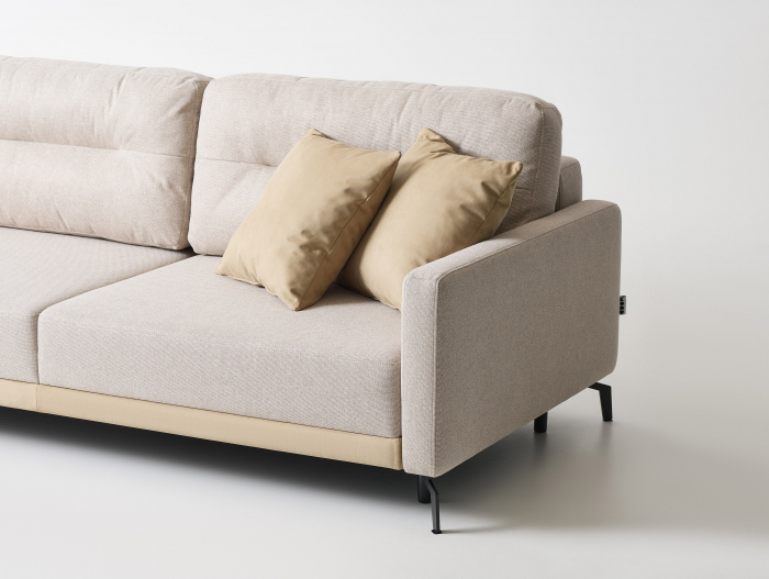 Canapea Extensibila cu Spatiu de Depozitare Notta Personalizabila 196-236cm Stil Contemporan Tapiterie Stofa [4]