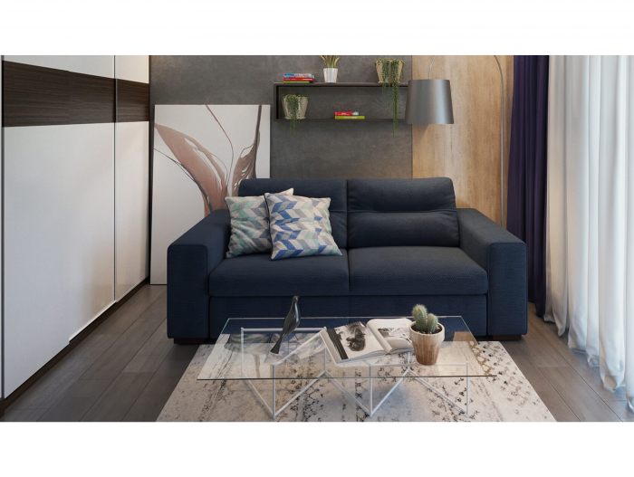 Canapea Extensibila cu Spatiu de Depozitare Sky Personalizabila 190-243cm Stil Contemporan Cadru Lemn Masiv Tapiterie Stofa [25]