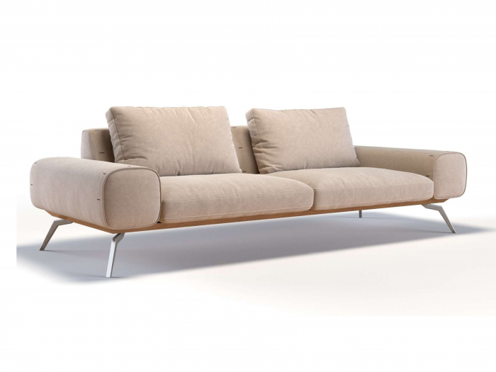 Canapea Linda Modulara Personalizabila 256cm Stil Contemporan Cadru Metal Tapiterie Stofa sau Piele [15]