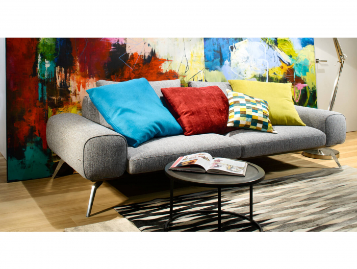 Canapea Linda Modulara Personalizabila 256cm Stil Contemporan Cadru Metal Tapiterie Stofa sau Piele [21]