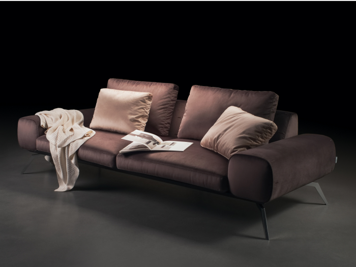 Canapea Linda Modulara Personalizabila 256cm Stil Contemporan Cadru Metal Tapiterie Stofa sau Piele [20]