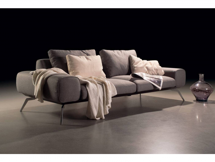 Canapea Linda Modulara Personalizabila 256cm Stil Contemporan Cadru Metal Tapiterie Stofa sau Piele [27]