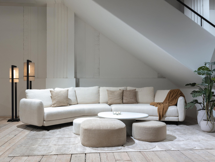 Canapea modulara Amalfi, personalizabila, cadru lemn masiv, tapiterie stofa, stil Contemporan [2]