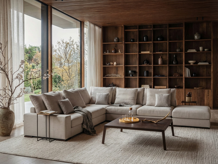 Canapea modulara Avant, personalizabila, cadru lemn masiv, tapiterie stofa, stil modern [4]