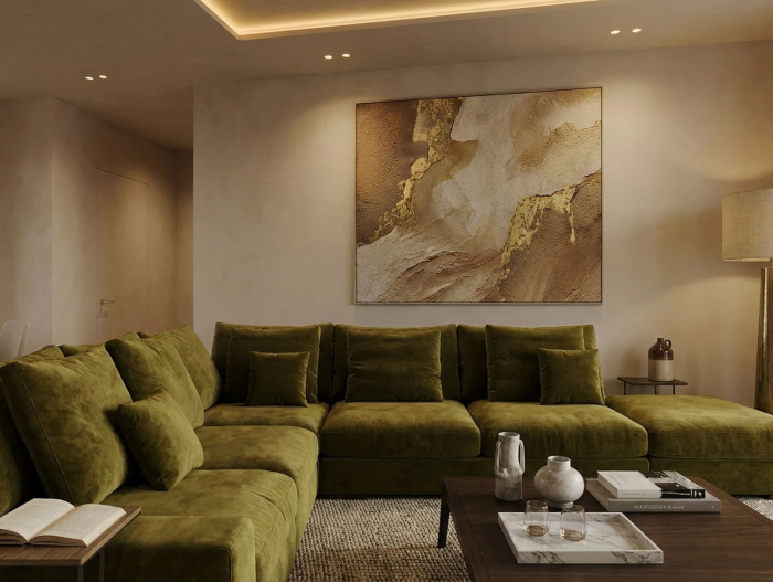 Canapea modulara Avant, personalizabila, cadru lemn masiv, tapiterie stofa, stil modern [31]