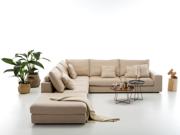 Canapea modulara Duo, personalizabila, cadru lemn masiv, tapiterie stofa, stil Modern [3]