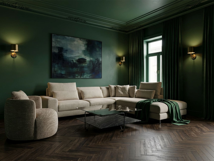 Canapea modulara Horizon, personalizabila, cadru lemn masiv, tapiterie stofa, stil Modern [7]