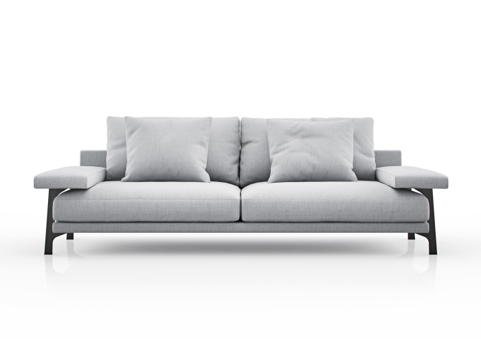 Canapea modulara Onyx, personalizabila, cadru lemn masiv si otel, tapiterie stofa, stil Contemporan [2]