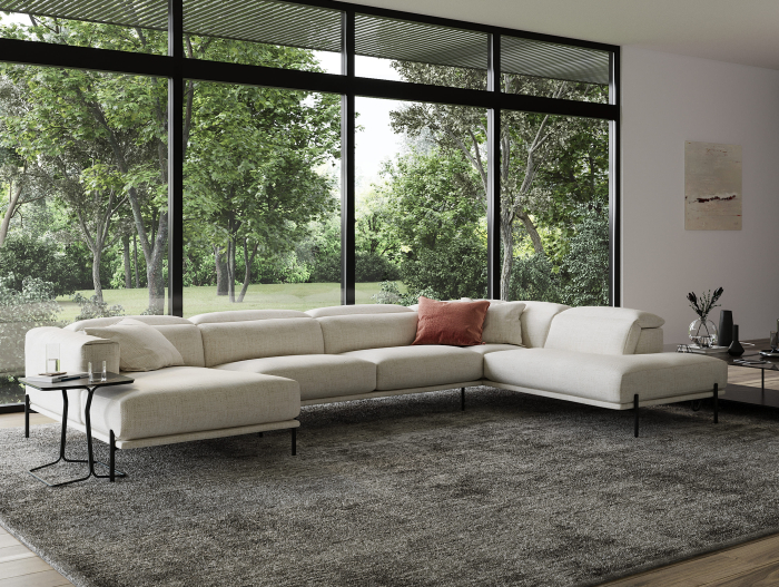 Canapea modulara Spectra, personalizabila, cadru lemn masiv, tapiterie stofa, stil Modern [10]