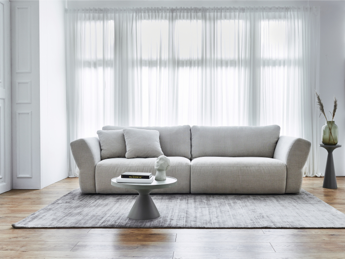 Canapea Morga Modulara Personalizabila 166-277cm Cadru Lemn Masiv Stil Scandinav Tapiterie Stofa sau Piele [2]