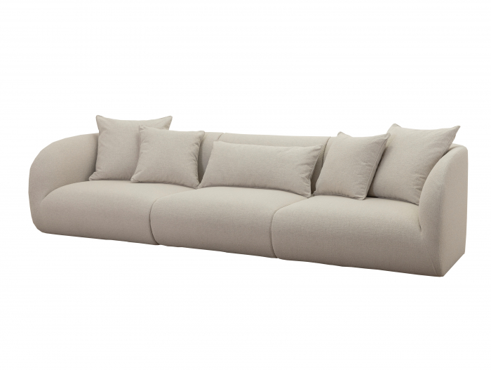 Canapea Pebble Modulara Personalizabila 146-306cm Cadru Lemn Masiv Tapiterie Stofa [9]