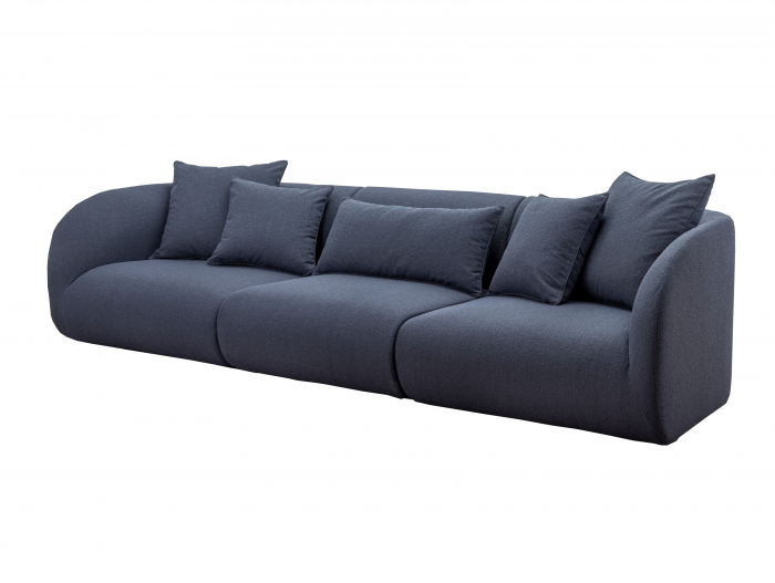 Canapea Pebble Modulara Personalizabila 146-306cm Cadru Lemn Masiv Tapiterie Stofa [2]