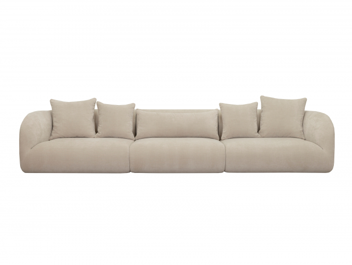 Canapea Pebble Natron Modulara Personalizabila 146-306cm Cadru Lemn Masiv Tapiterie Stofa [2]