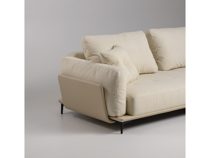 Coltar cu Sezlong Naive Modular Personalizabil 336cm Stil Contemporan Cadru Lemn Masiv Tapiterie Stofa sau Piele [4]