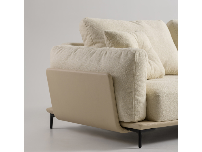 Coltar cu Sezlong Naive Modular Personalizabil 336cm Stil Contemporan Cadru Lemn Masiv Tapiterie Stofa sau Piele [9]