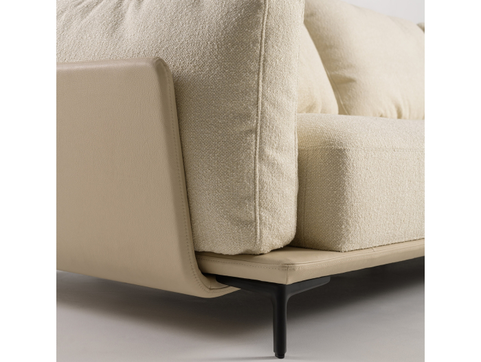 Coltar cu Sezlong Naive Modular Personalizabil 336cm Stil Contemporan Cadru Lemn Masiv Tapiterie Stofa sau Piele [12]