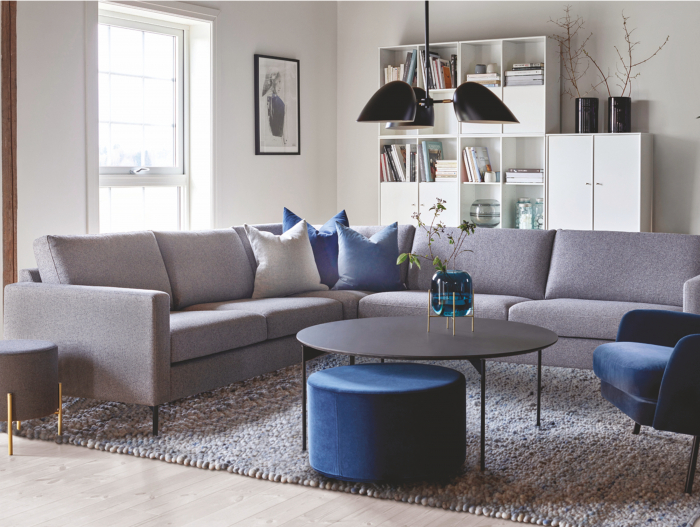 Coltar cu Sezlong Nordic Modular Personalizabil 248cm Cadru Lemn Masiv Stil Scandinav Tapiterie Stofa sau Piele [6]