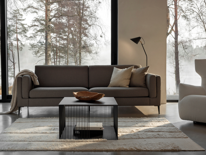 Coltar cu Sezlong Nordic Modular Personalizabil 248cm Cadru Lemn Masiv Stil Scandinav Tapiterie Stofa sau Piele [7]