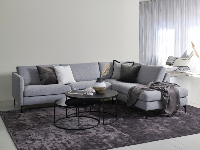 Coltar cu Sezlong Nordic Modular Personalizabil 289cm Cadru Lemn Masiv Stil Scandinav Tapiterie Stofa sau Piele [10]
