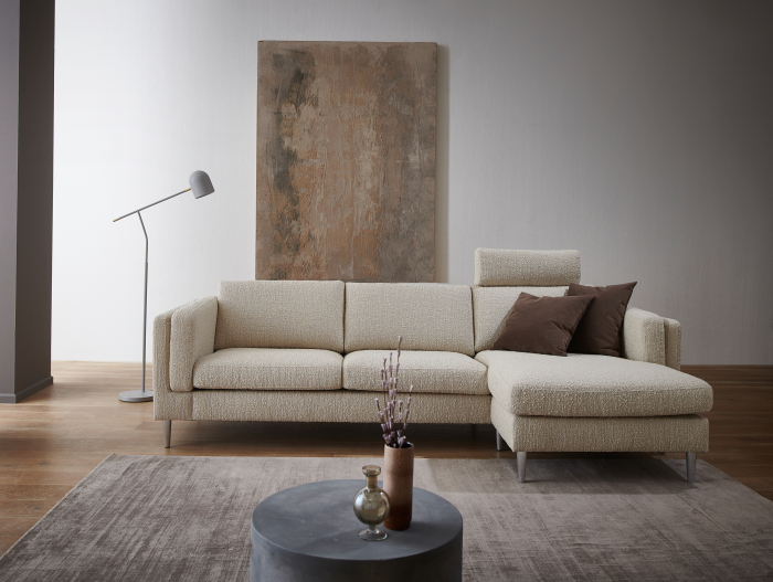 Coltar cu Sezlong Nordic Modular Personalizabil 248cm Cadru Lemn Masiv Stil Scandinav Tapiterie Stofa sau Piele [13]
