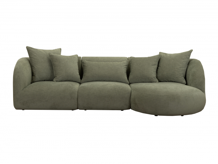 Coltar cu Sezlong Pebble Modular Personalizabil 276cm Cadru Lemn Masiv Tapiterie Stofa [2]