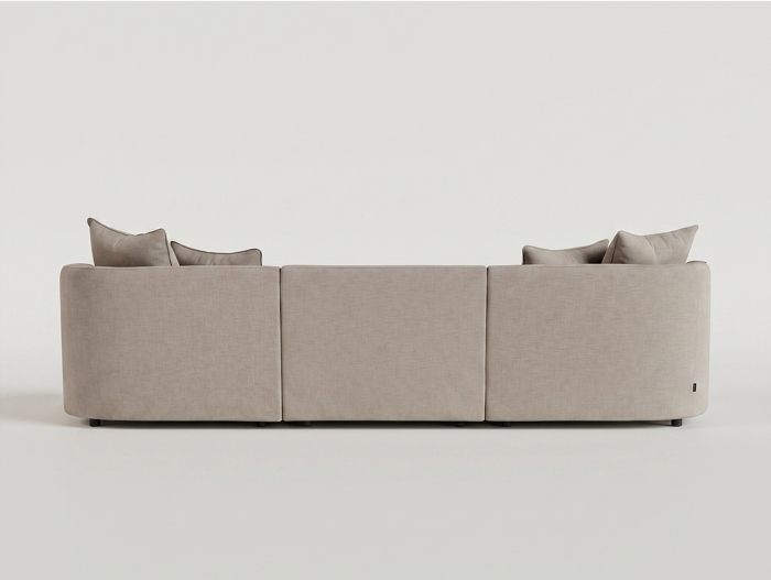 Coltar cu Sezlong Pebble Modular Personalizabil 276cm Cadru Lemn Masiv Tapiterie Stofa [4]