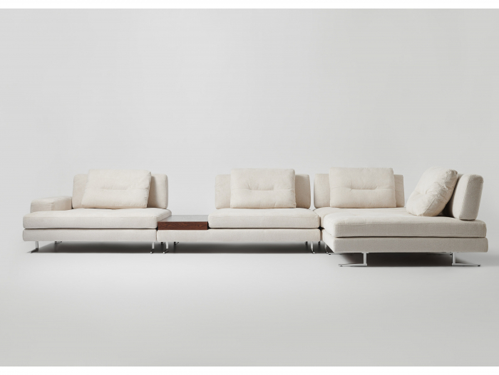 Coltar cu Sezlong si Masuta Ermes Modular Personalizabil 456x261cm Stil Contemporan Cadru Lemn Masiv Tapiterie Stofa sau Piele [11]