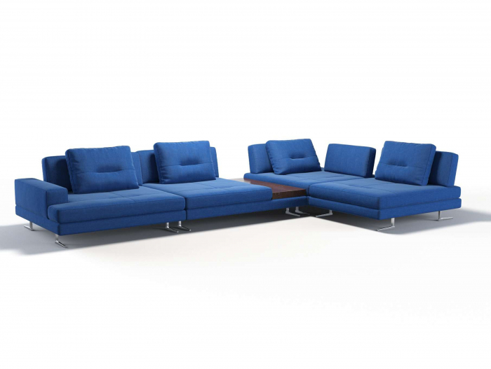 Coltar cu Sezlong si Masuta Ermes Modular Personalizabil 456x261cm Stil Contemporan Cadru Lemn Masiv Tapiterie Stofa sau Piele [15]