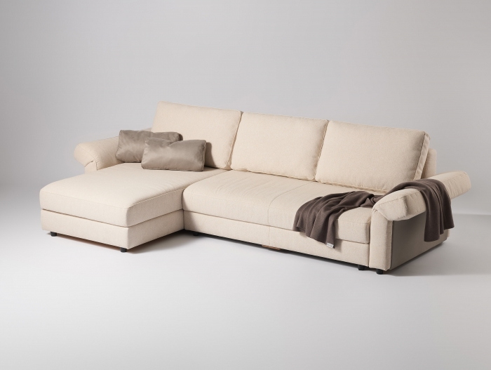 Coltar Extensibil cu Sezlong si Spatiu de Depozitare Cliff Personalizabil 330cm Stil Contemporan Cadru Lemn Masiv Tapiterie Stofa [3]