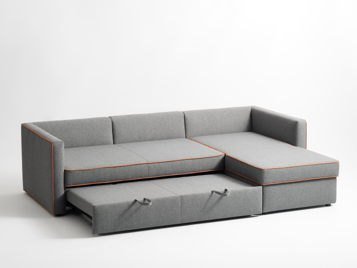 Coltar Extensibil cu Sezlong si Spatiu de Depozitare Mono Personalizabil 230-270cm Stil Contemporan Tapiterie Stofa [22]