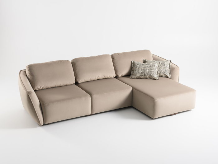 Coltar Extensibil cu Sezlong si Spatiu de Depozitare Moon Personalizabil 270-314cm Stil Contemporan Cadru Lemn Masiv Tapiterie Stofa [6]