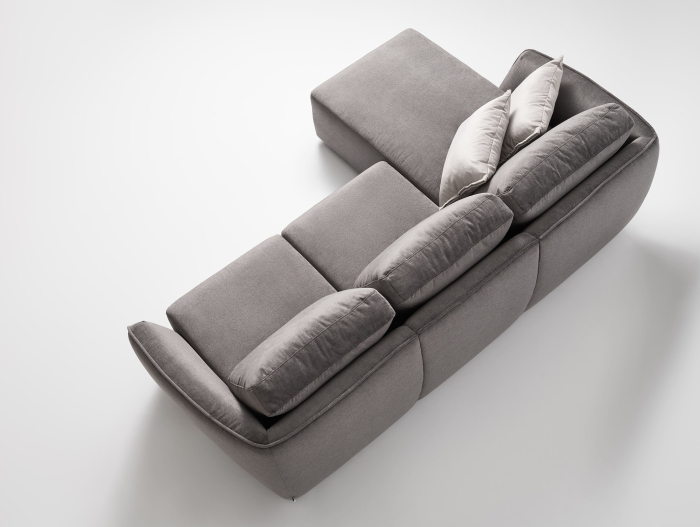 Coltar Extensibil cu Sezlong si Spatiu de Depozitare Moon Personalizabil 270-314cm Stil Contemporan Cadru Lemn Masiv Tapiterie Stofa [18]