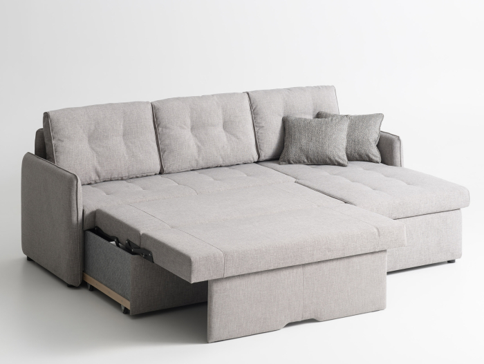 Coltar Extensibil cu Sezlong si Spatiu de Depozitare Stella Personalizabil 250cm Stil Modern Tapiterie Stofa [8]