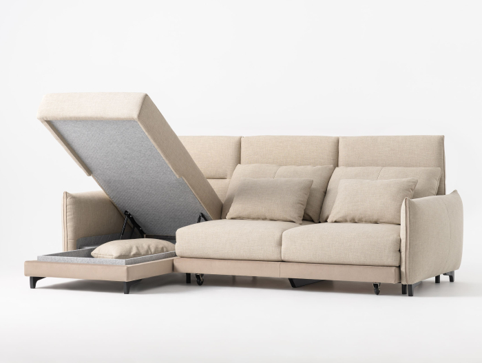 Coltar Extensibil cu Sezlong si Spatiu de Depozitare Tulon Personalizabil 260-290cm Stil Contemporan Tapiterie Stofa [8]