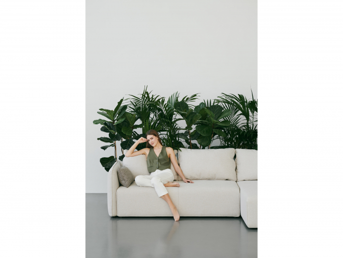 Coltar Extensibil cu Sezlong si Spatiu de Depozitare Easy Personalizabil 250-290cm Stil Contemporan Tapiterie Stofa [20]